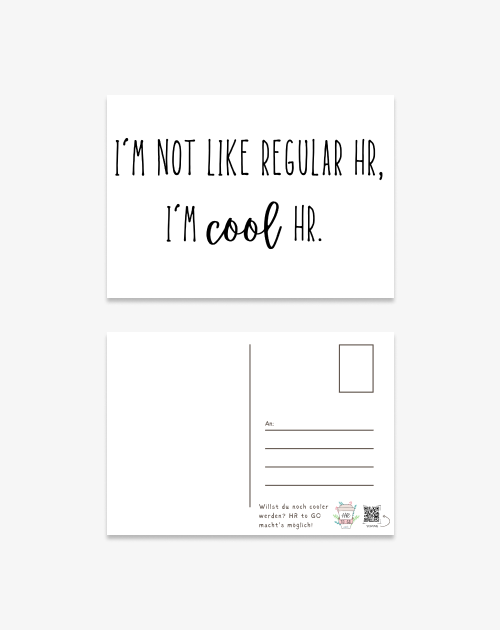 Postkarte - I’m not like regular HR