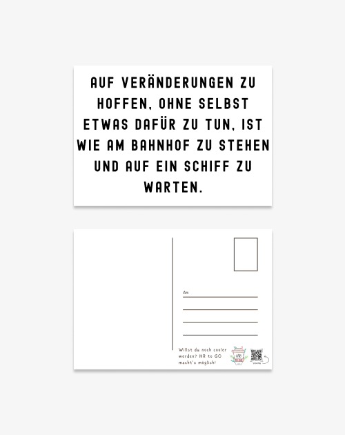 Postkarte - Auf Veränderungen zu hoffen