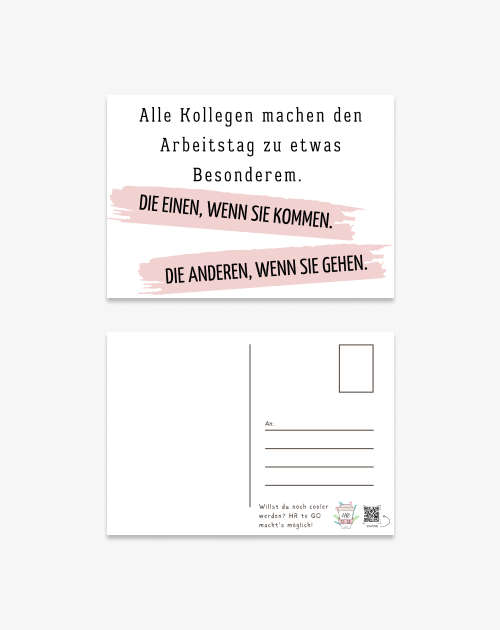 Postkarte - Alle Kollegen machen den Arbeitstag zu etwas Besonderem