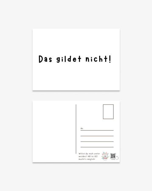 Postkarte - Das gildet nicht!