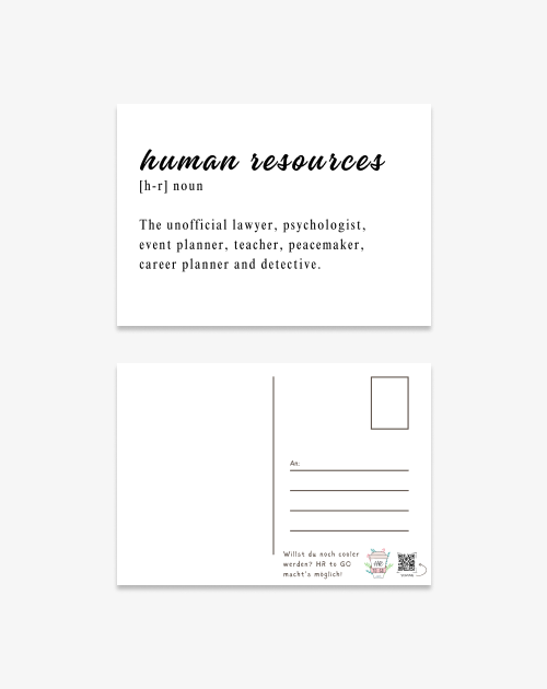 Postkarte - human resources