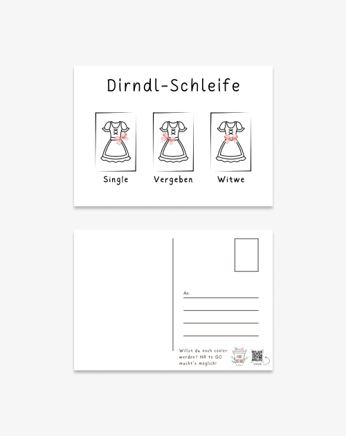 Postkarte - Dirndl-Schleife