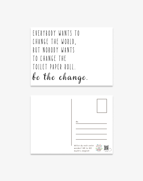 Postkarte - Everybody wants to change the world