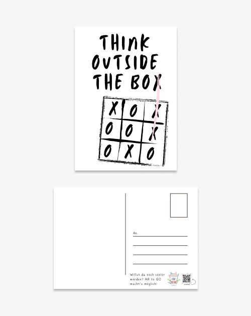 Postkarte - Think Outside The Box