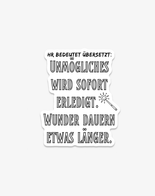 Sticker: Unmögliches & Wunder